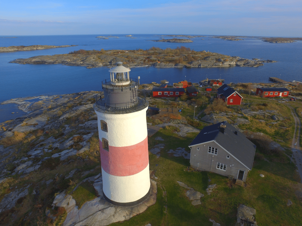 söderarm fyr drönarbild